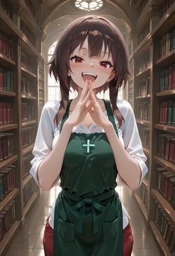 [マイネームルナ] Pregnant Belly Library Series Megumin [Sample] [AI Generated] 作品封面