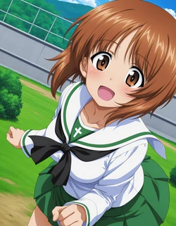 [azusa PATREON] Girls und Panzer – Nishizumi Miho 345P [AI Generated] 作品封面
