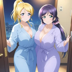 【R-18】+Eli+and+Nozomi+-+Love+Live!+-+Unforgettable+meeting+++Extras (Sen-hwa) [Ai generated] 作品封面