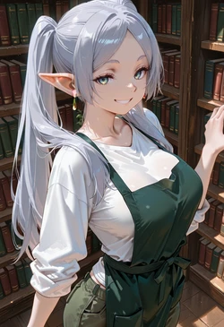 [マイネームルナ] Pregnant Belly Library Series Frieren [Sample] [AI Generated] 作品封面