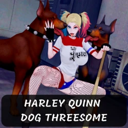 [Zassier] Harley Quinn Dog Threesome (DC)
