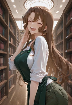 [マイネームルナ] Pregnant Belly Library Series Kudo Yukiko [Sample] [AI Generated] 作品封面