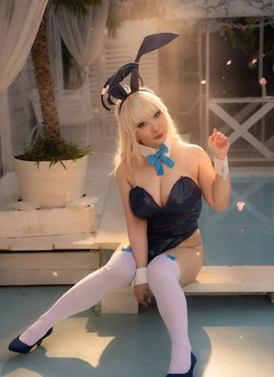 Golden hour glow, a touch of fantasy, and confidence that speaks without words ✨🐇 # Shooting Star Saku [AI Generated] 作品封面