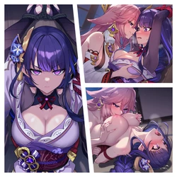 [Pixiv] qr (10681588) - Raiden Shogun & Yae Miko [AI Generated] 作品封面