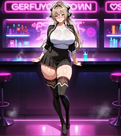 [spe-than] Sento Isuzu at a neon bar (Patreon) [AI Generated] 作品封面