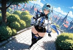 [Miyu] Eula Lawrence: A Noble Stroll [AI Generated] 作品封面