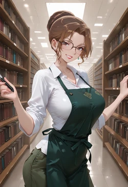 [マイネームルナ] Pregnant Belly Library Series Kisaki Eri [Sample] [AI Generated] 作品封面