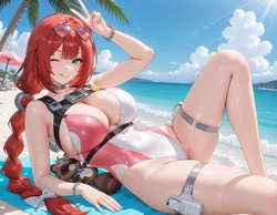 Ukinami Yuzuha, 撅浮波柚叶, pixiv [AI Generated], [曼波~曼波~] 作品封面