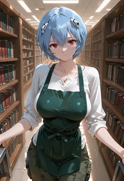 [マイネームルナ] Pregnant Belly Library Series Ayanami Rei [Sample] [AI Generated] 作品封面