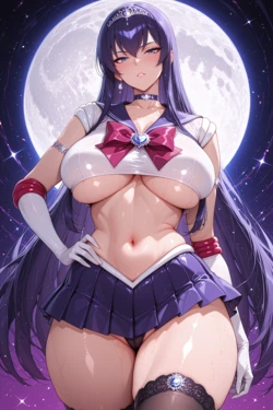 [Villain Party] 0118--Saeko Busujima — Earth Has Been Taken Over by Zombies, Ask the Moon for Help (Patreon) [AI Generated] 作品封面