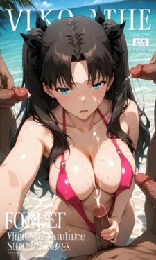 [wen] Tohsaka Rin (Swimsuit) [AI Generated] 作品封面