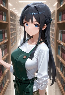 [マイネームルナ] Pregnant Belly Library Series Mogami Shizuka [Sample] [AI Generated] 作品封面