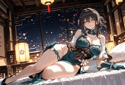 [Miyu] Ruan Mei: Night Study [AI Generated] 作品封面