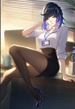 [Isterya] Office Yelan [AI Generated] 作品封面