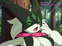 Meowscarada bored in forest [AI Generated] 作品封面