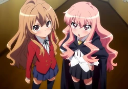 [LoveHUwU] Taiga Aisaka and Louise | Toradora! | Zero no Tsukaima [AI Generated] 作品封面