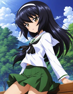 [azusa PATREON] Girls und Panzer – Reizei Mako 290P [AI Generated] 作品封面