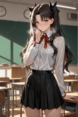 [KALA AI NSFW (VAMA)] - Tohsaka Rin (Fate) (Patreon) (AI Generated)