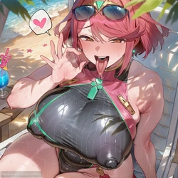 [xDomiKami]xenoblade_samus_zelda - Beach [AI Generated] 作品封面