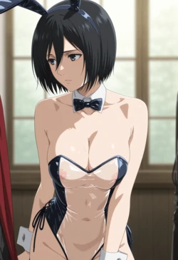 【AiWaifuDXD】三笠·阿克曼Mikasa Ackerman（Attack on Titan）[AI Generated] 作品封面
