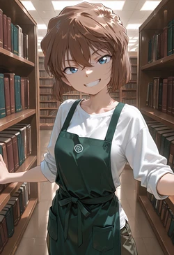 [マイネームルナ] Pregnant Belly Library Series Haibara Ai [Sample] [AI Generated] 作品封面