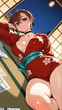 Momo Ayase (Dandadan) Wienergens AI Generated 作品封面